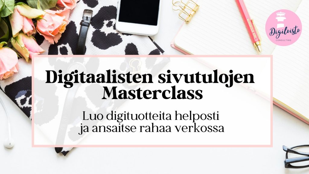 Digitaalisten sivutulojen Masterclass -promokuva.